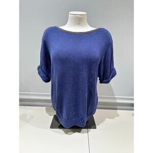 Chico’s Caviar Trim Linen Blend Sweater – Size 0 (Small)